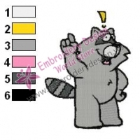 Racoon Ideas Embroidery Design